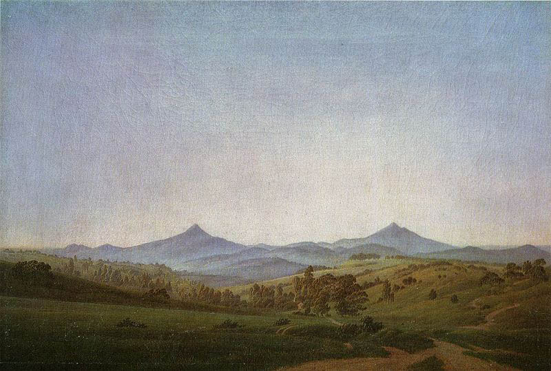 Bohmische Landschaft mit dem Milleschauer